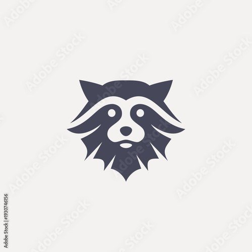 Racoon head simple logo vector