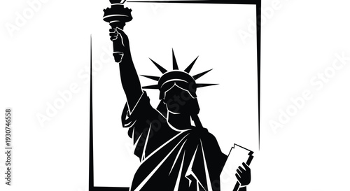 Vector illustration of Statue of Liberty