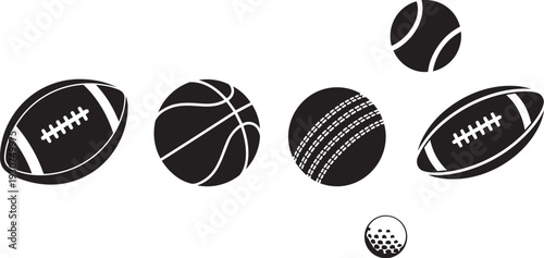 Universal Sports Ball Equipment Vector Collection