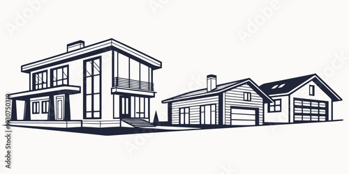 Modern and traditional homes showcasing diverse architectural styles and designs