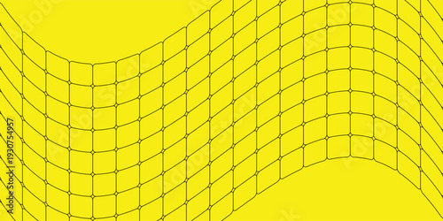 abstract simple black outline square wave pattern on yellow for banner poster background.