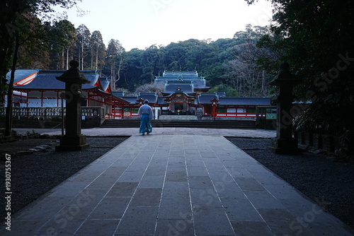 Main Pavilion of Kirishima Jingu Shrine in Kagoshima Japan - 日本 鹿児島 霧島神宮 本殿