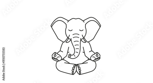 Elephant Meditation Sitting Cross Legged
