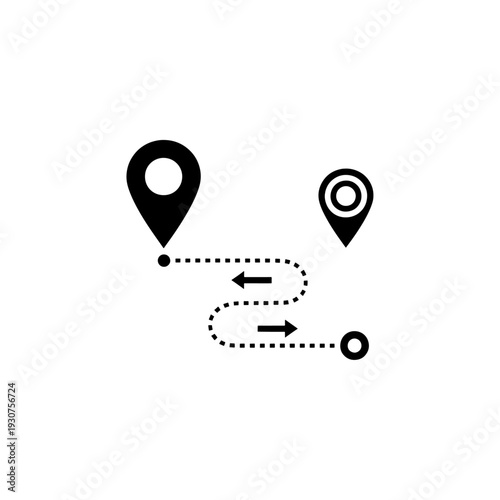 Set of map location pointer icons with markers navigation and GPS vector illustration set
