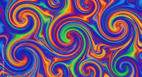 Vibrant Swirling Psychedelic Abstract Pattern.
