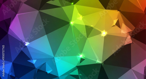 Abstract colorful geometric low poly background pattern.