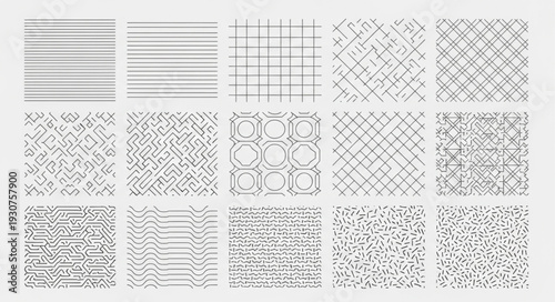 Abstract Geometric Patterns and Textures Collection.