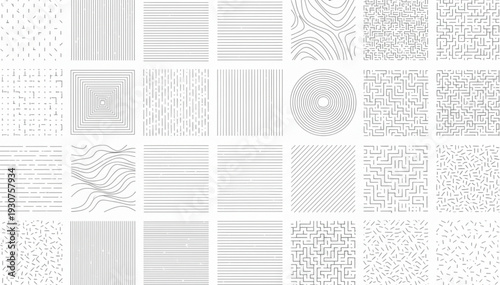 Abstract geometric patterns and textures in black and white.