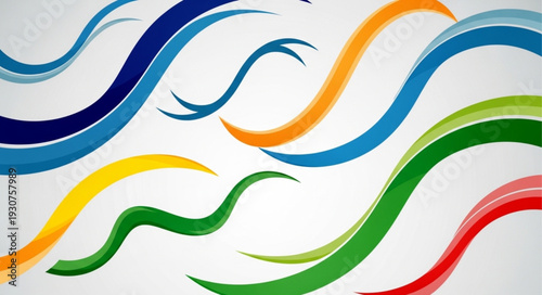 Colorful Abstract Swirls and Waves Graphic Design.