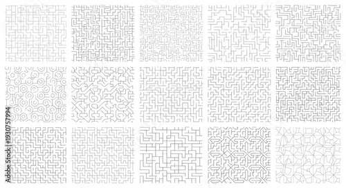 Abstract grid pattern with lines and dots.