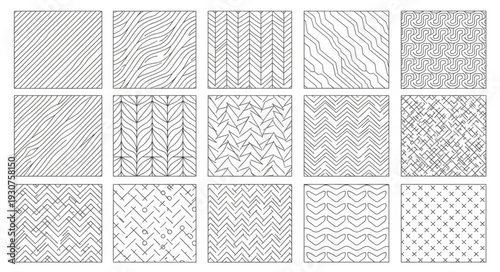 Abstract Line Patterns and Geometric Textures Background.