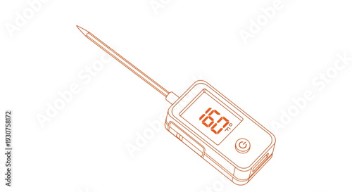 Digital Thermometer with LCD Screen Display.