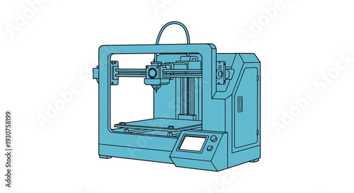 A 3D printer machine technology device.