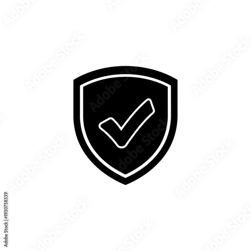 Check mark icon button vector 3D glossy tick symbol for web business success choice vote confirmation sign