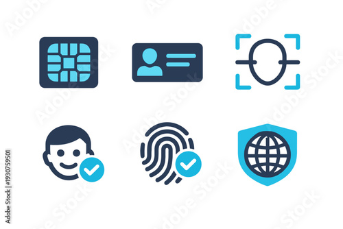 Passport digital frame identity background no vector letters text icons icon globe