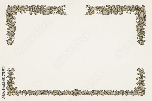 Certificate dan grade diplom karate. Old vintage diplom paper, with frame texture background art design.