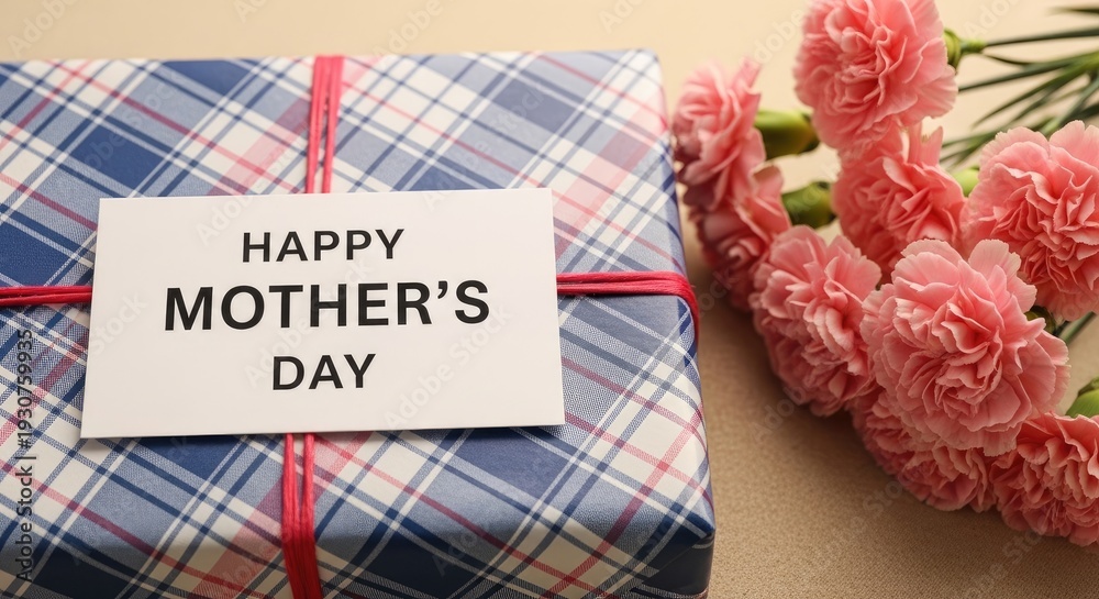 Obraz premium Mother's day gift and flowers