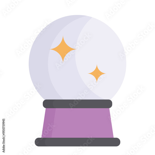 Magic ball vector illustration on a white background