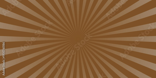 Brown Sunburst Background with Concentric Rays Radiating from the Center Point radial pattern