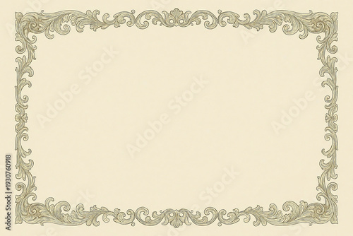 Certificate dan grade diplom karate. Old vintage diplom paper, with frame texture background art design.