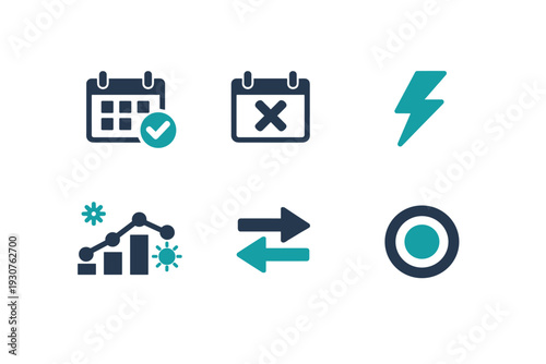 Instant pricing sync dates simple lightning status generation icon clean image vector