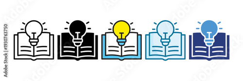 Learning Innovation Icon Set Multiple Style Collection