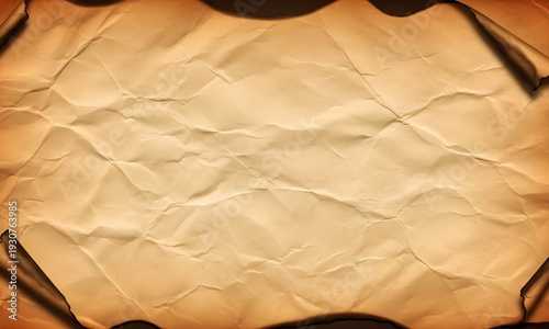 crumpled kraft paper texture background