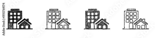 Sketch real estate icon design set