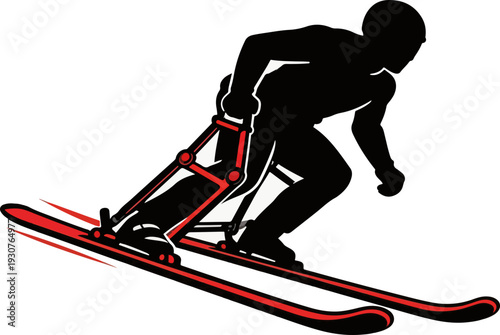 ski4.epsWheelchair Ice Hockey Winter Sport Silhouette