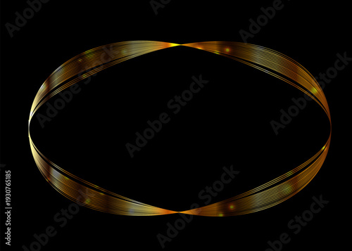  高級感のあるゴールドラインフレーム