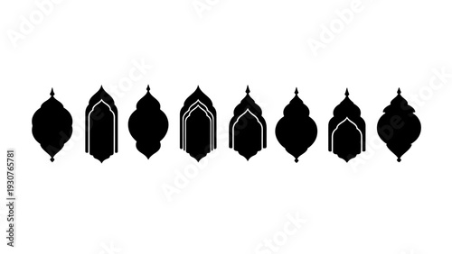 Ramdan pattern isolated PNG transparent background.	