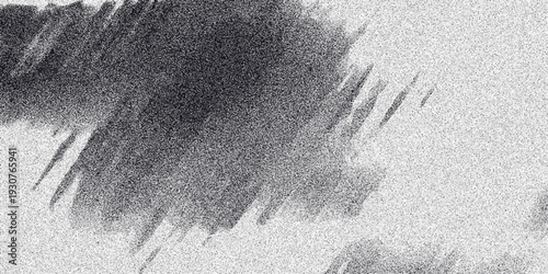 Abstract monochrome background with sharp diagonal brushstroke-like textures and a grainy overlay creating a dramatic and energetic visual effect in grayscale