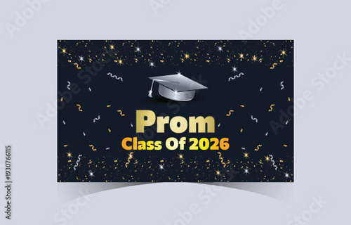 Prom Class of 2026 Festive Graduation Banner