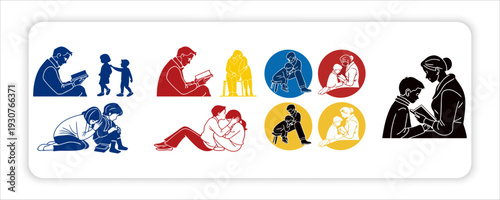 Family Portrait of Happy Parents Giving Their Children Piggyback Rides, Capturing Love, 
Laughter, and Beautiful Togetherness in Nature