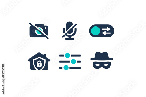 Image microphone shield user permission generation simple icon mute mode vector sharing