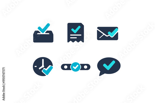 Generation successfully cast labels confirmation receipt numbers vote image simple icon background