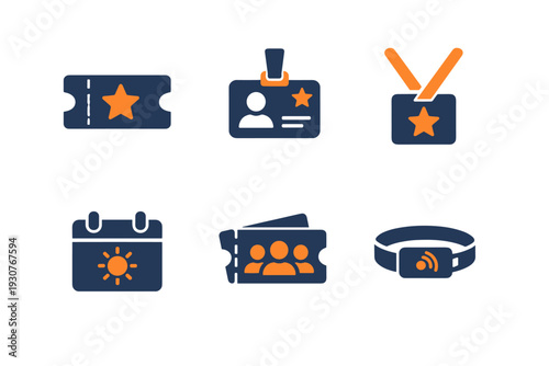 Icon white no simple ticket image numbers labels generation pass letters vector