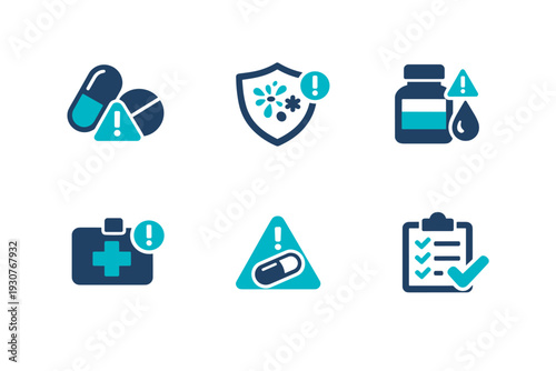 Emergency shield labels simple safety medication image icon vector no generation error