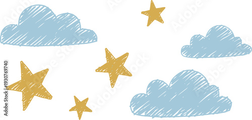 Whimsical forest scene with deer and colorful flowers on white background