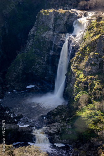 Scenic Waterfall in Natural Canyon Landscape