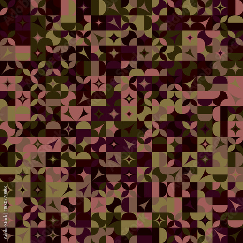 Abstract geometrical mosaic pattern background design - colorful vector graphic