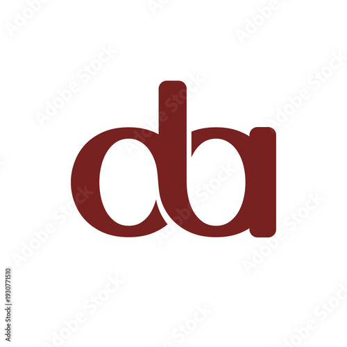 Letter da logo icon isolated on white background