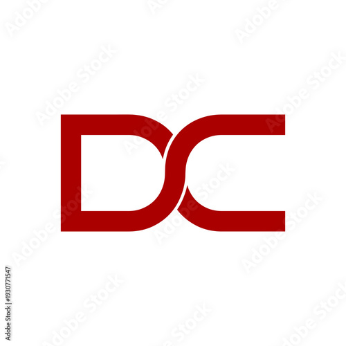 Letter DC logo icon isolated on white background