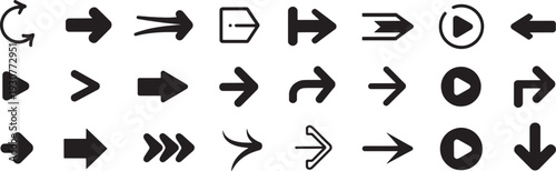 Set of 25 navigation icons vector
