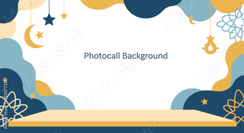 Set of Flat Design Ramadan Kareem Vector Flat Minimalist illustration