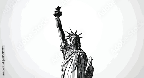 Statue of Liberty icon vector