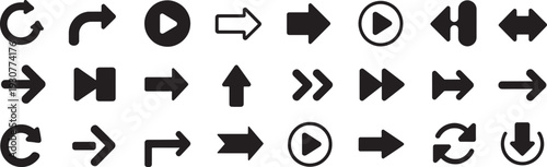 Set of 20 navigation icons vector