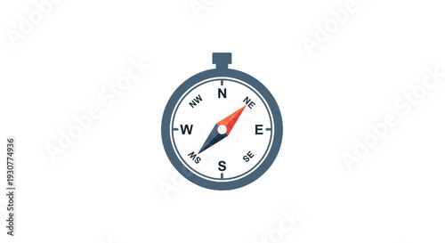 A simple graphic representation of a compass pointing to the north direction