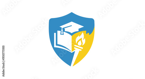 A symbolic design illustrating education and knowledge, perfect for academic institutions