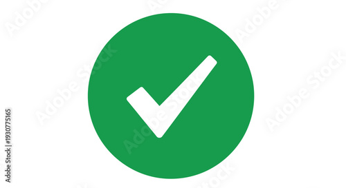 A vibrant green circle with a white checkmark icon symbolizing approval and confirmation